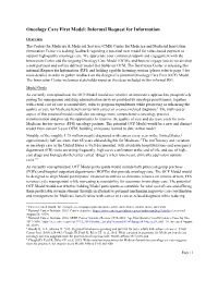 Oncology Care First Model: Informal Request for Information