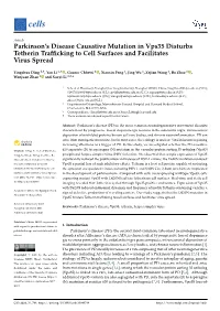 Parkinson's Disease Causative Mutation in Vps35 Disturbs Tetherin