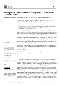 Retrospective Analysis of Water Management in Amsterdam, the Netherlands