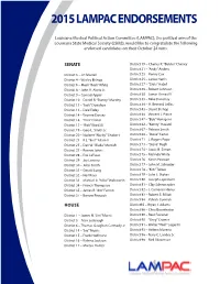 2015 Lampac Endorsements