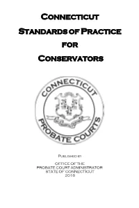 Connecticut Standards of Practice for Conservators