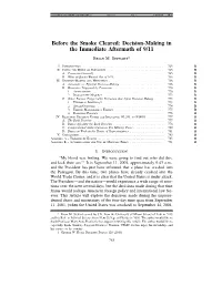 Decision-Making in the Immediate Aftermath of 9/11