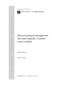 Device Localisation Through Wireless Mesh Networks