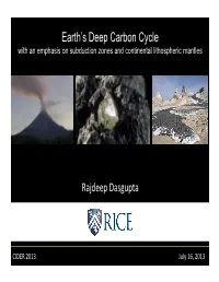 Earth's Deep Carbon Cycle