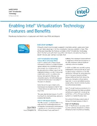 Enabling Intel® Virtualization Technology Features and Benefits