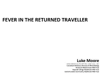 Fever in the Returning Traveller