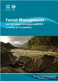 Forest Management and the Impact on Water Resources: a Review of 13 Countries