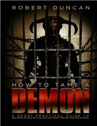 How to Tame a Demon: a Short Guide to Organized Intimidation Stalking