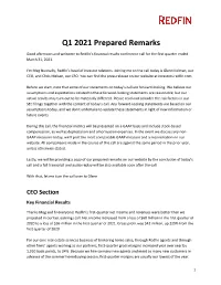 Q1 2021 Prepared Remarks