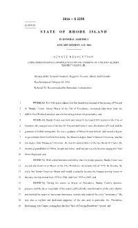 S 2258 State of Rhode Island
