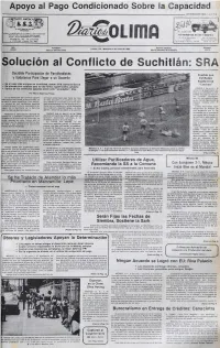 Solución Al Conflicto De Suchitlán