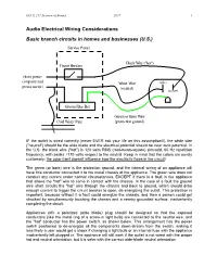Audio Electrical Wiring Considerations Basic Branch Circuits in Homes And