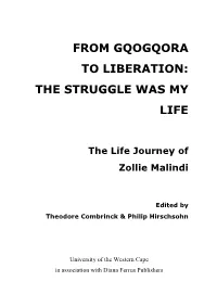 From Gqogqora to Liberation: the Struggle Was My Life