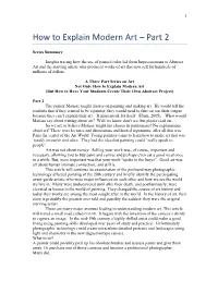 How to Explain Modern Art – Part 2