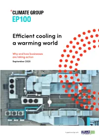 Efficient Cooling in a Warming World