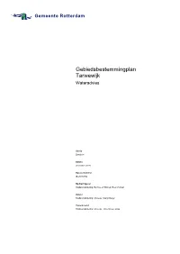 Gebiedsbestemmingplan Tarwewijk