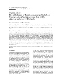 Streptococcus Sanguinis Induces the Expression of Cyclooxygenase-2 Via MAPK Signaling Pathways in H9c2 Cells