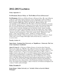 2012-2013 Lectures