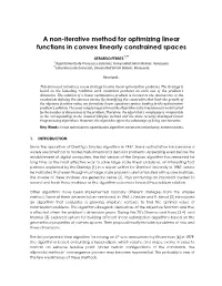 A Non-Iterative Method for Optimizing Linear Functions in Convex Linearly Constrained Spaces