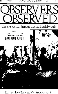 Essays on Ethnographic Fieldwork