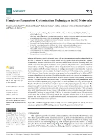 Handover Parameters Optimisation Techniques in 5G Networks
