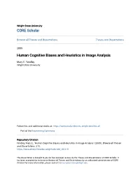 Human Cognitive Biases and Heuristics in Image Analysis
