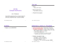 Performance Computer Architecture • Benchmarking and Averaging