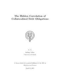 The Hidden Correlation of Collateralized Debt Obligations