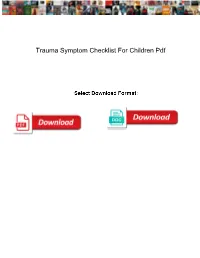 Trauma Symptom Checklist for Children Pdf