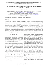 A Multidisciplinary Analytical Framework for Studying Active Mobility Patterns