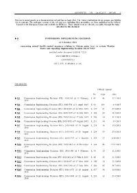 B COMMISSION IMPLEMENTING DECISION of 9