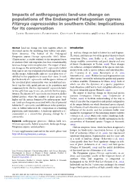Impacts of Anthropogenic Land-Use Change on Populations of The