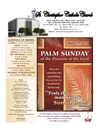Schedule of Masses