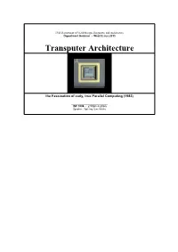 Transputer Architecture
