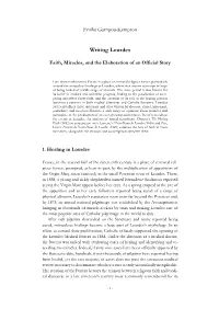 Writing Lourdes