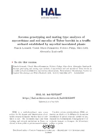 Ascoma Genotyping and Mating Type Analyses of Mycorrhizas and Soil