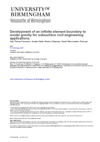 Development of an Infinite Element Boundary to Model Gravity For