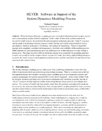 Software in Support of the System Dynamics Modeling Process