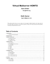 Virtual Mailserver HOWTO Dave Dribin Dave@Dribin.Org