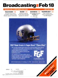 Broadcasting: Feb 18 Reaching Over 117,000 Readers Every Week 60Th Year 1991