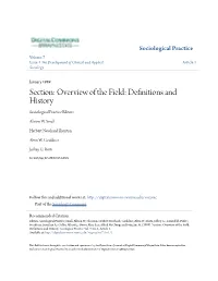 Definitions and History Sociological Practice Editors