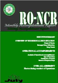 Executive Summary Overview of the Regional Drug Situation