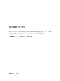 Genetic Testing
