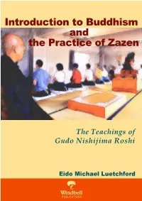 Introduction to Buddhism and the Practice of Zazen