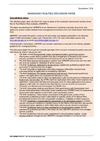 Managing Facilities Discussion Paper