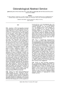 Odonatological Abstract Service