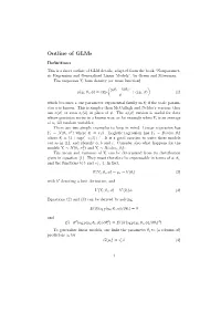 Outline of Glms