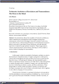Technoetic Aesthetics of Revelation and Transcendence: the Horse in the Mind