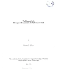 The Diamond Path : a Study of Individuation in the Works of John Keats