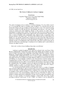 The Terms of Address in Acehnese Language Rahil Helmi Linguistics